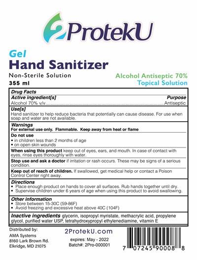 Label Gel 12oz (Gel 12oz 2proteku Hand Sanitizer Label 01)